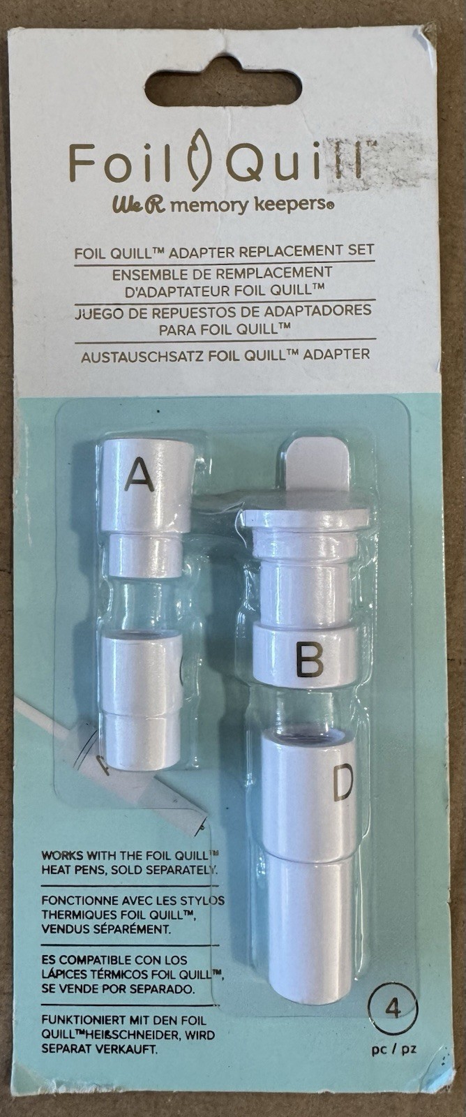 We R Memory Keepers ~ Foil Quill ~ Foil Quill Adapter Replacement Set 4 pc