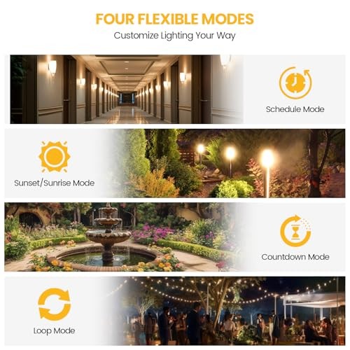 WiFi Smart Socket Timer for Low Voltage Landscape Lighting, App & Voice