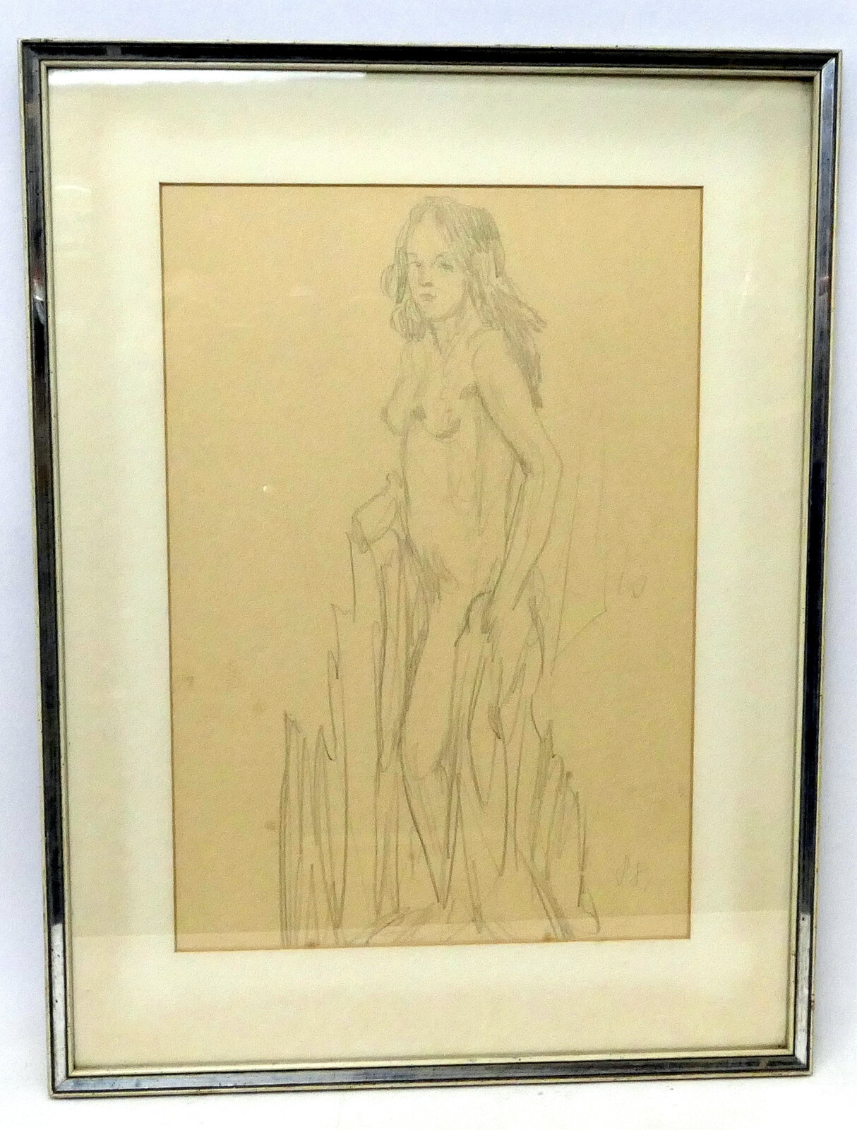 Bert Stollenwerk Original Drawing "Standing Girl" 1963