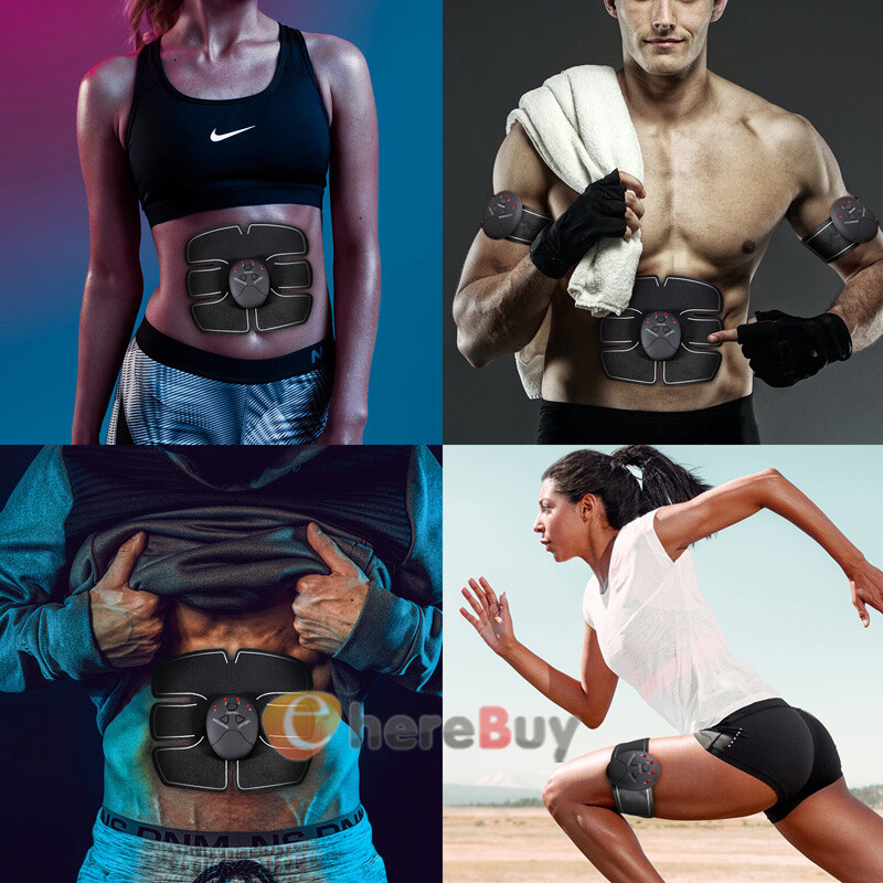 Rechargeable - EMS Abs Trainer Arms & Hips Muscle Stimulator Abdominal Training