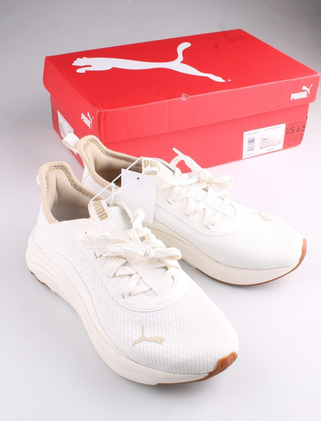 Puma Sophia Evo Women's Sneaker 6.5 8 8.5 9 10 Cream 1818959 NEW