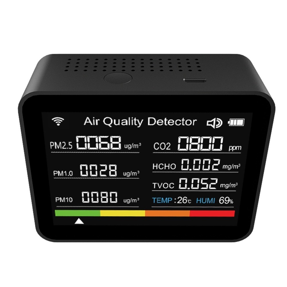 1pcs New 13 In 1 WiFi Indoor Air Quality Monitor With Detector And for TUYA App