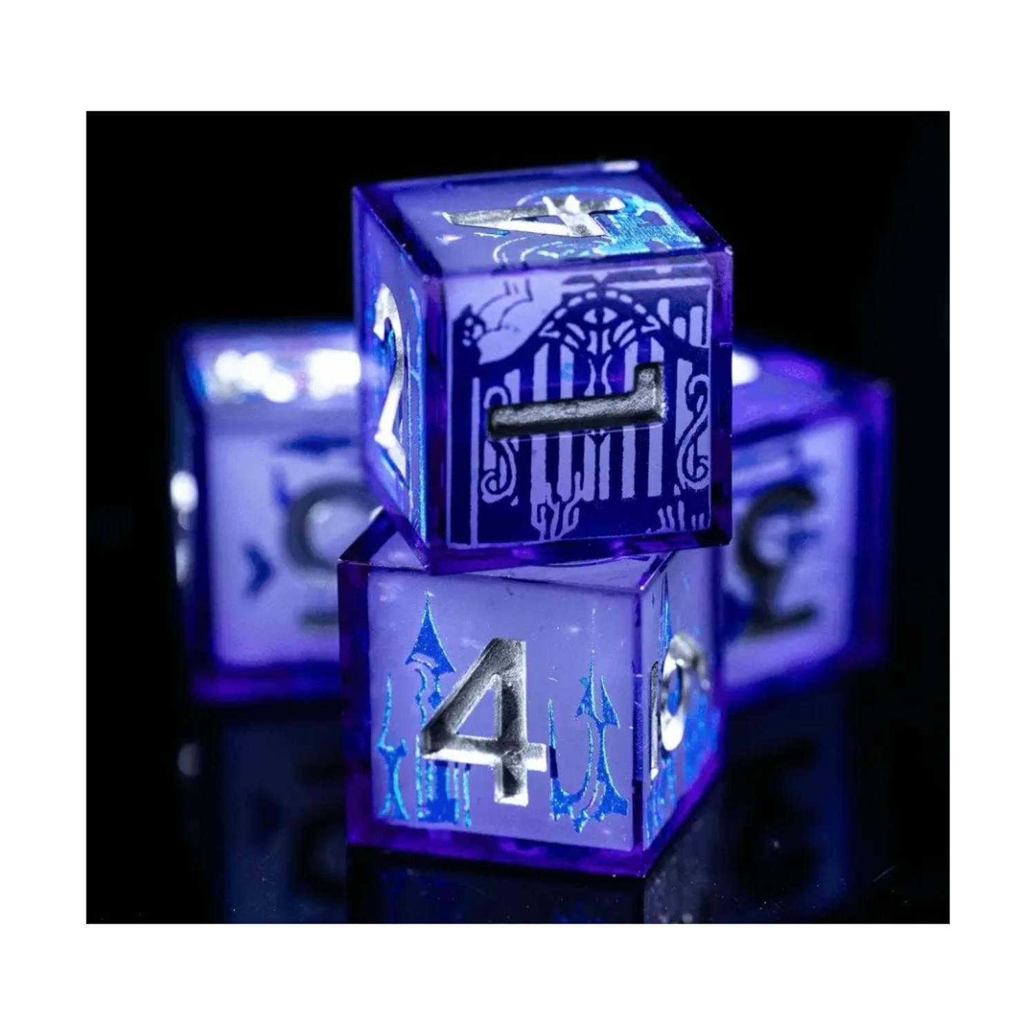 Dispel Resin Dice Set d6 Glow in the Dark Set - Haunted Landscapes (4) New