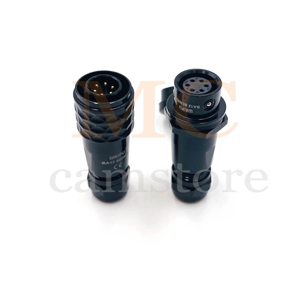 WEIPU SA12 6pin bulkhead aviation plug socket circular connector waterproof IP67