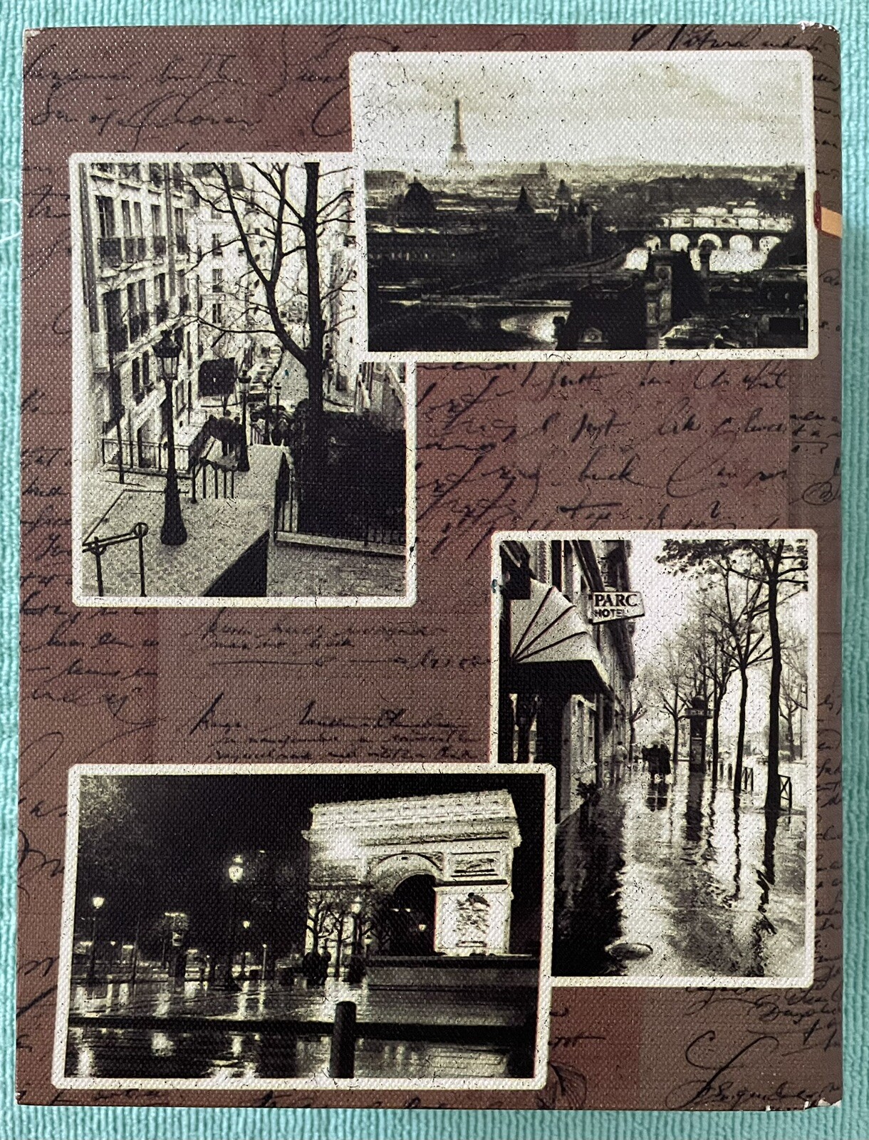 Faux Book Box Secret Storage PARIS France Design Eiffel Tower 8.5” X 6.25”.