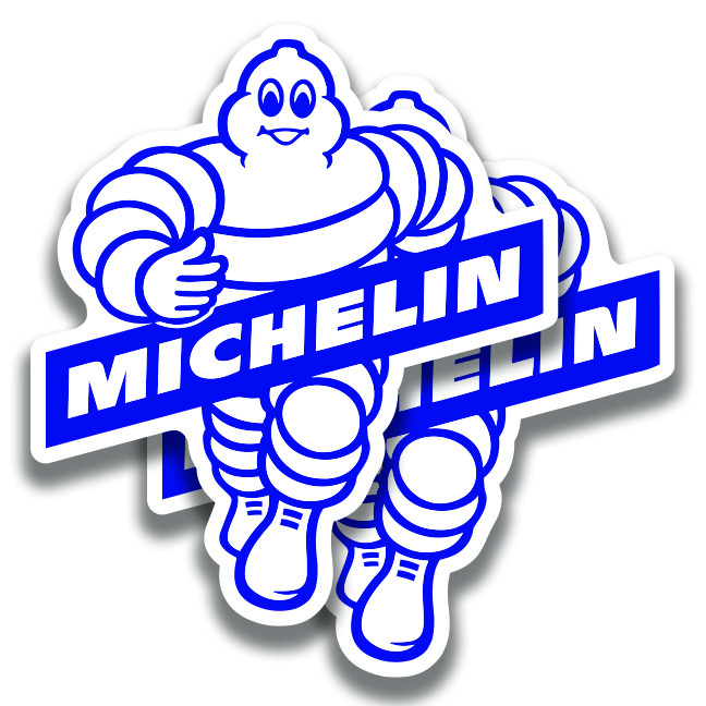MICHELIN MAN DECAL 2 Stickers Bogo Car Bumper Truck