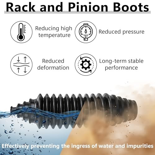 Steering Rack Boot Kit, Universal Steering Rack and Pinion Tie Rod Boots,