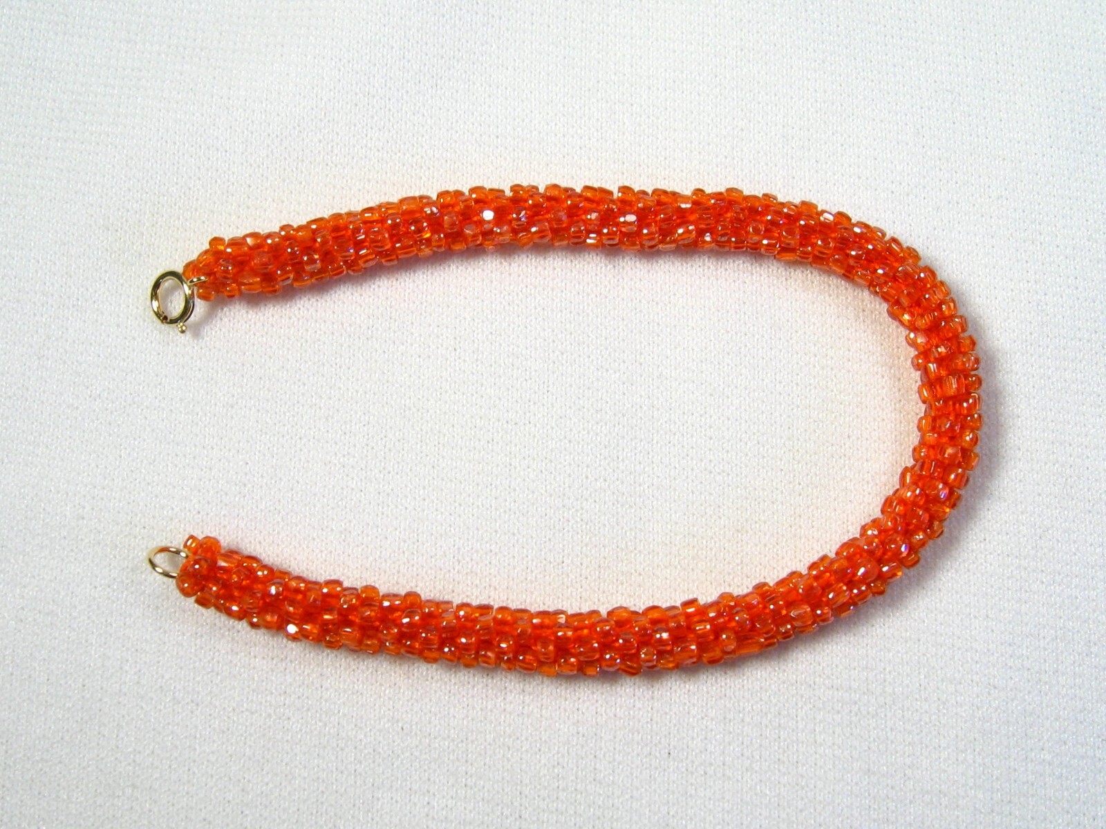 Lyn's Jewelry Orange Beaded Bracelet 7.5"