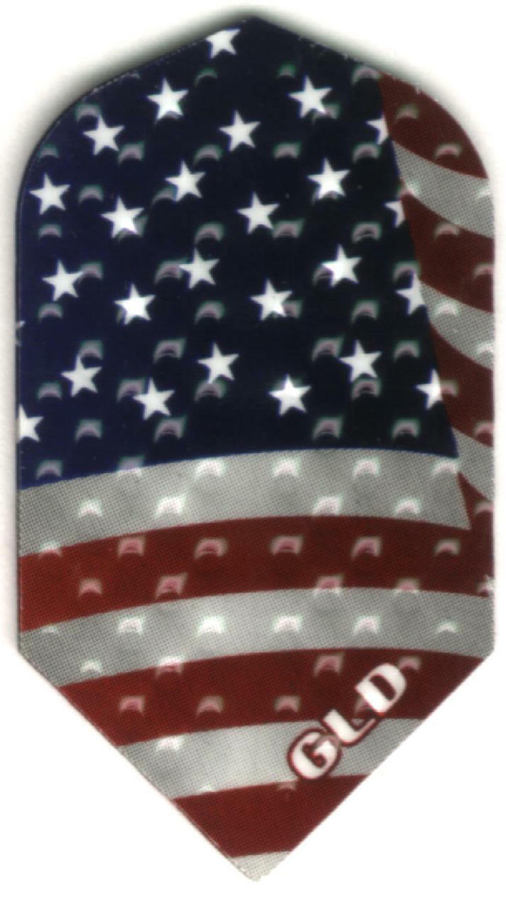 Stars and Stripes Slim Dimplex Dart Flights: 3 per set