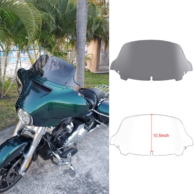 10.5" Grey Windshield Windscreen For Harley Touring Electra Street Glide 14-2022