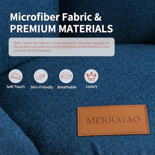 Bean Bag Chairs, Gaint Bean Bag Couch with Memory Foam for Adults and Blue