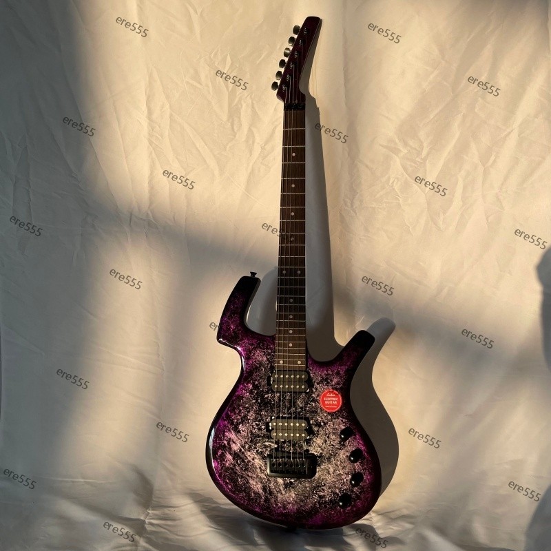 solid body FIY Electric Guitar PK Purple Burl Maple Top Rosewood Fretboard