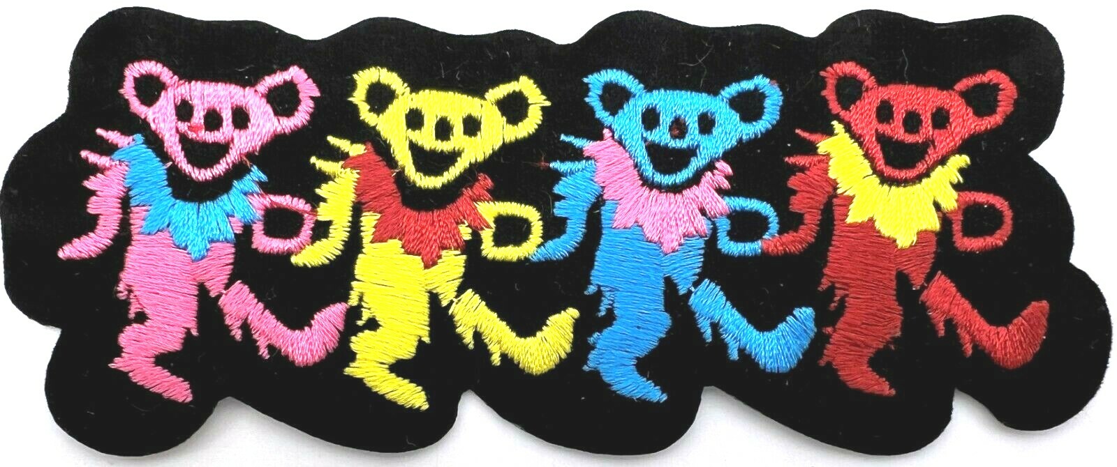 Grateful Dead Dancing Bears Embroidered Rock Iron On Patch 5" x 2"