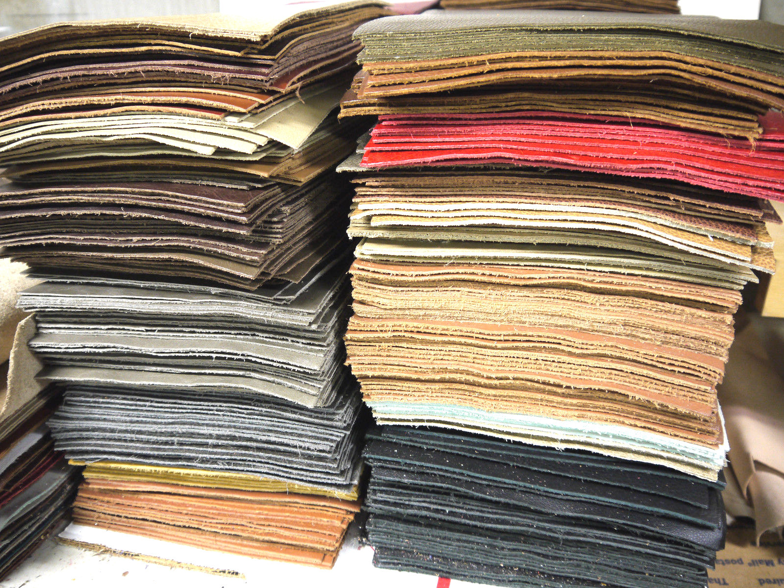 Leather panels large 20 pieces 8" x 10" MIX Colors