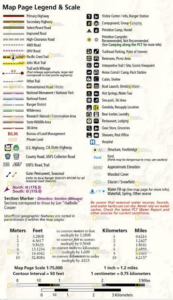 Pacific Crest Trail Maps National Geographic Complete PCT Topo Map Pack Bundle