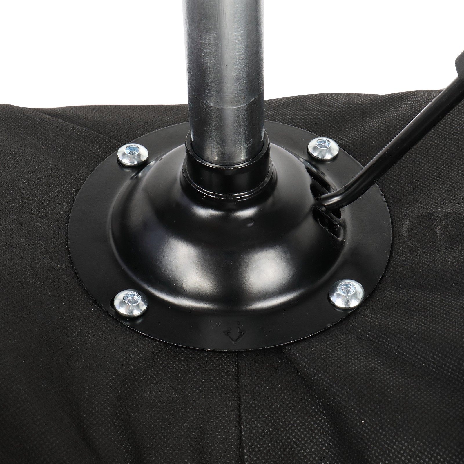 360° Swivel Bar Stool, Black PU Leather, 5 Casters, 20-25.6" Height Adjustable