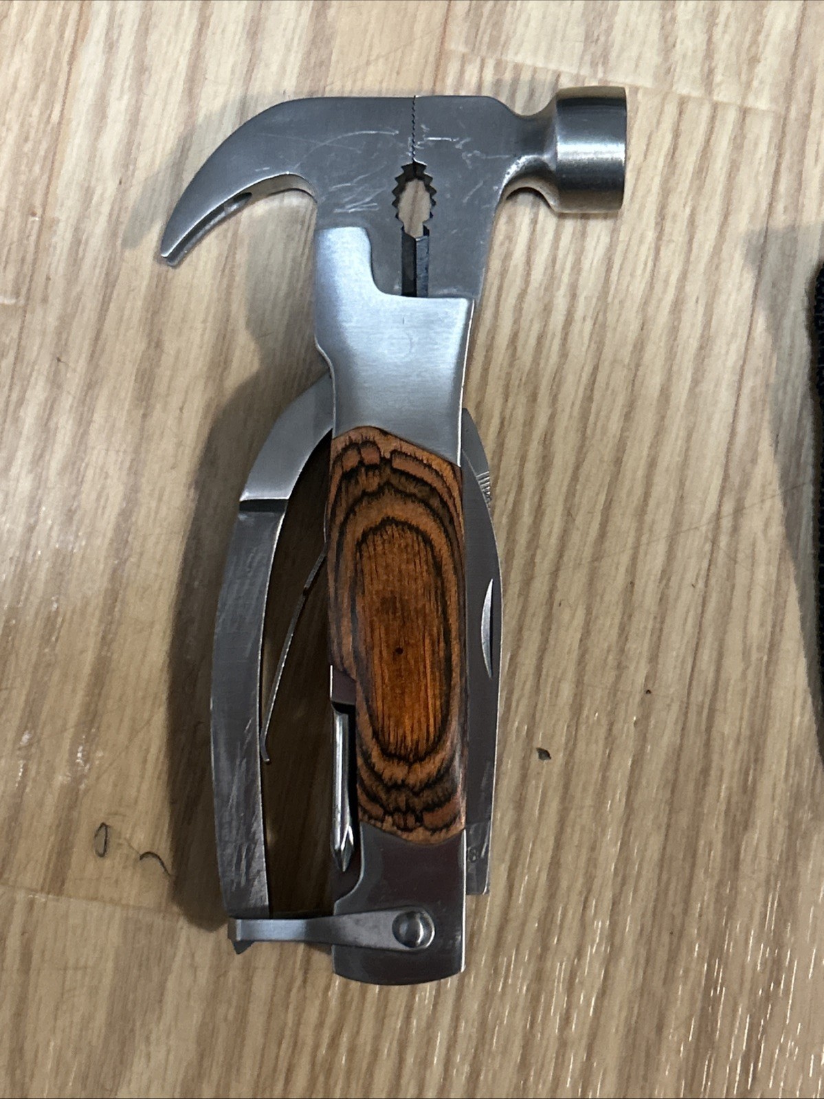SHEFFIELD TOOLS, Hammer-Multi-tool. 14-in-1. Stainless & Wood. Nice.