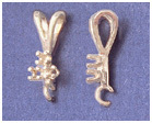 Sterling Silver Graduated Accented Dangle Bail