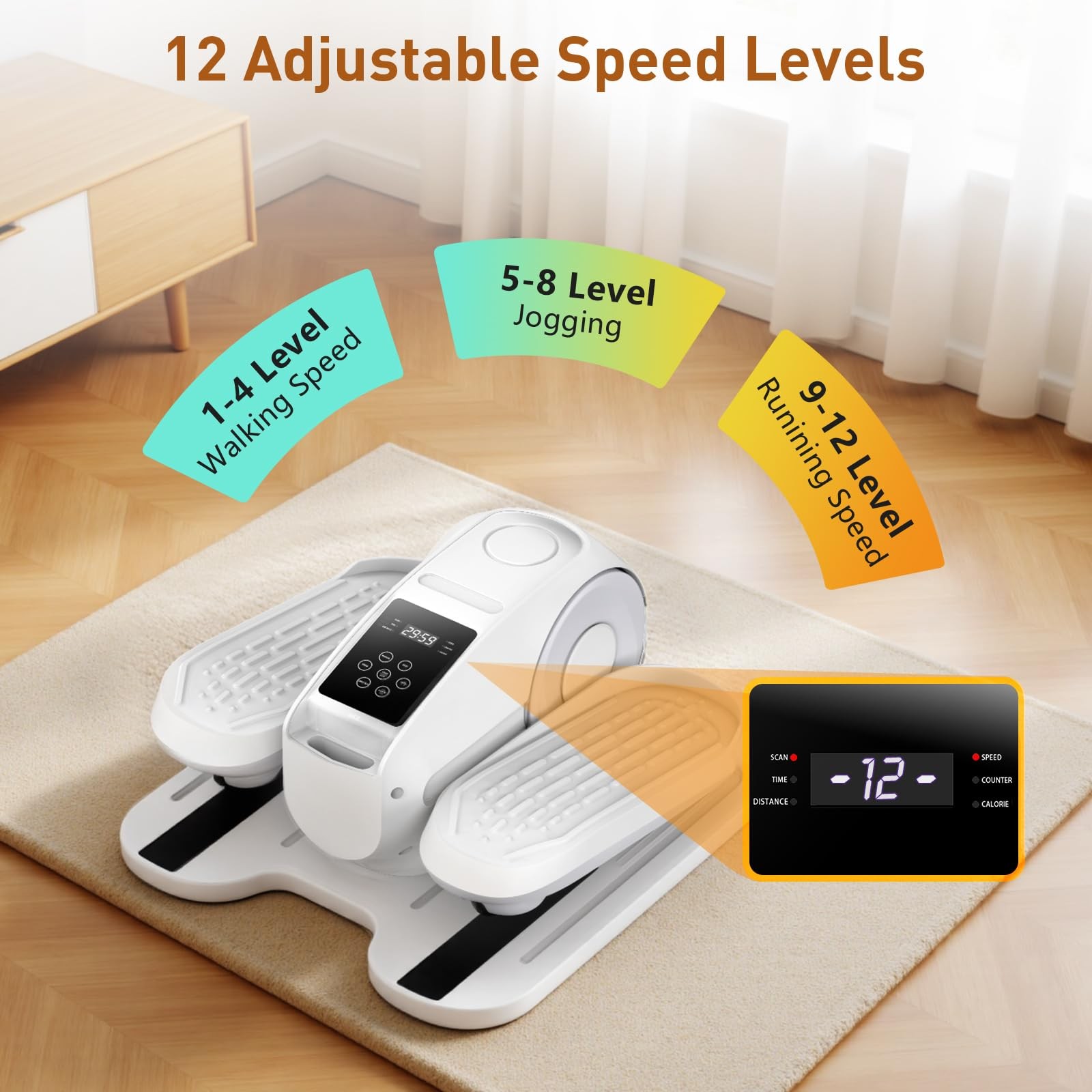 Under Desk Elliptical Exercise Machine, Elliptical Leg Exerciser as Seen on T...