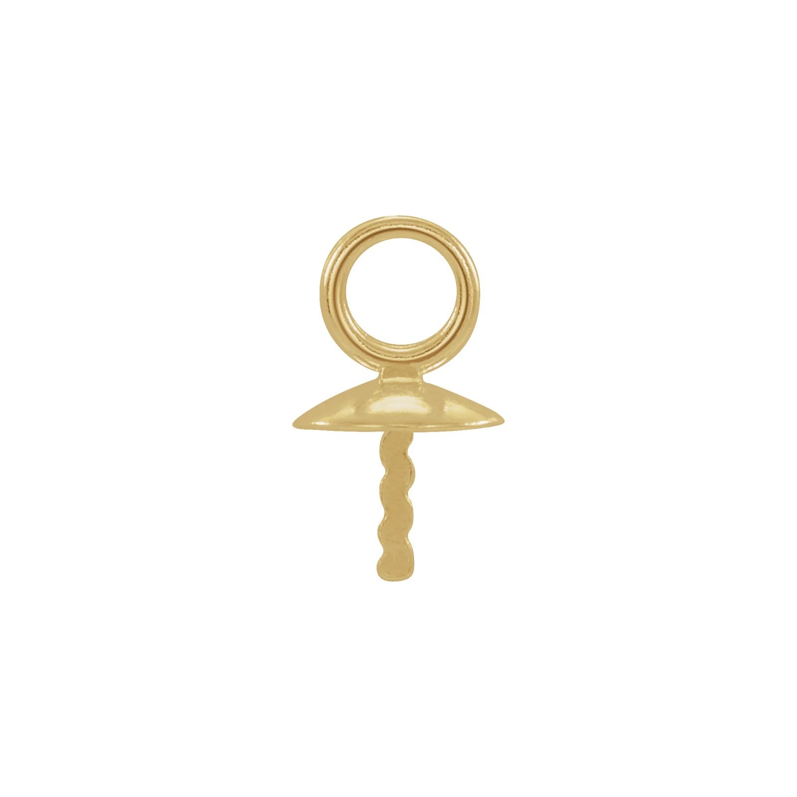 14K Gold & Silver Dangle for 4.5-7 mm Pearl