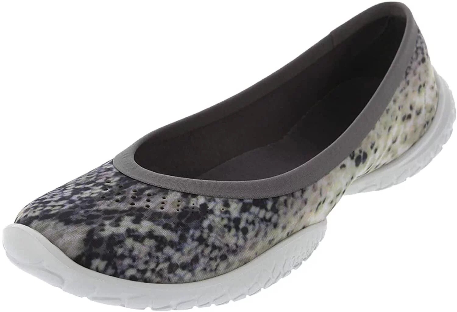 LISSOM Flyte Grey Python Print White Soles. Size: 8.5