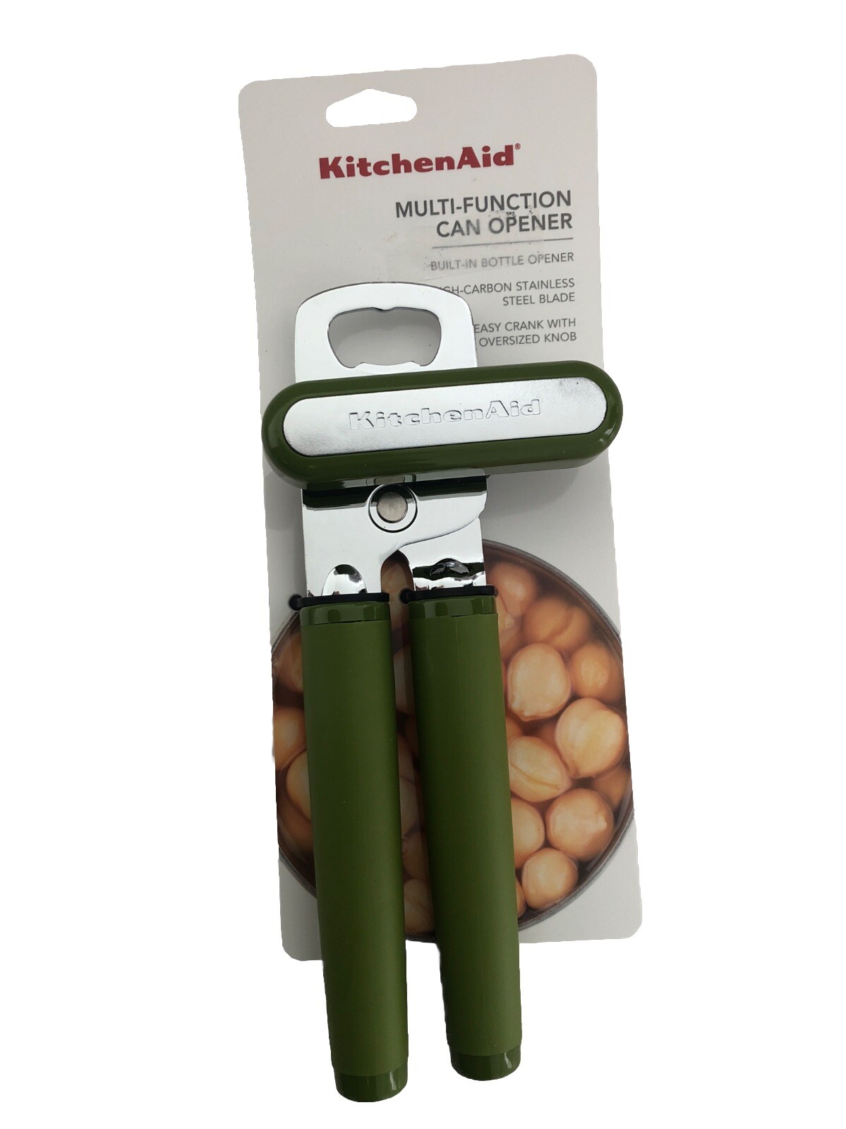 New KitchenAid Can Opener Bottle Opener Soft Silicone Matcha Green HMCA