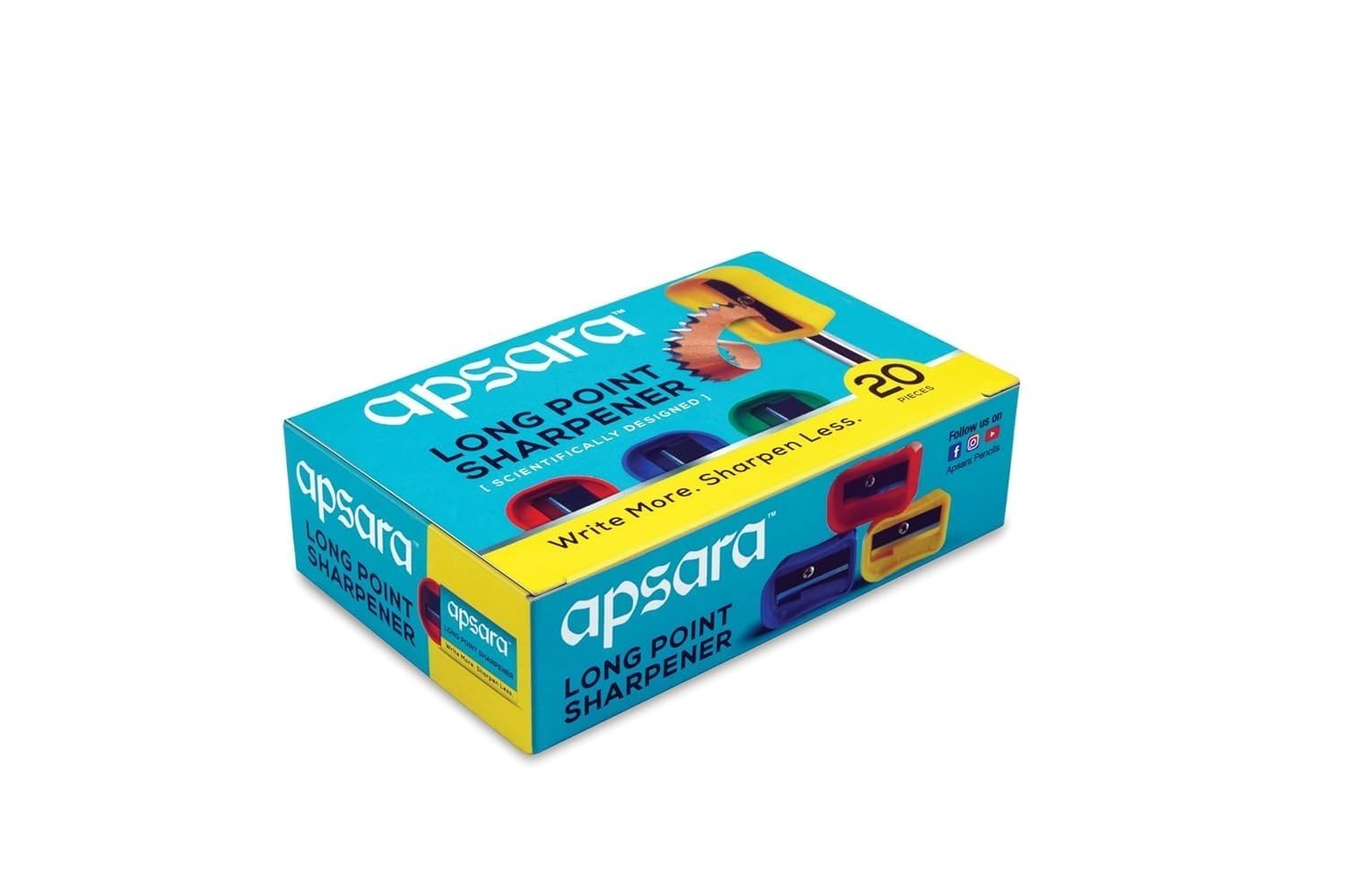 Apsara-Long-Point-Sharpener-pencil-sharpener-pack of 40 school home office