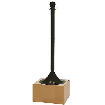Zoro Select 93503 Stanchion, Post Dia. 2", Black,  93503