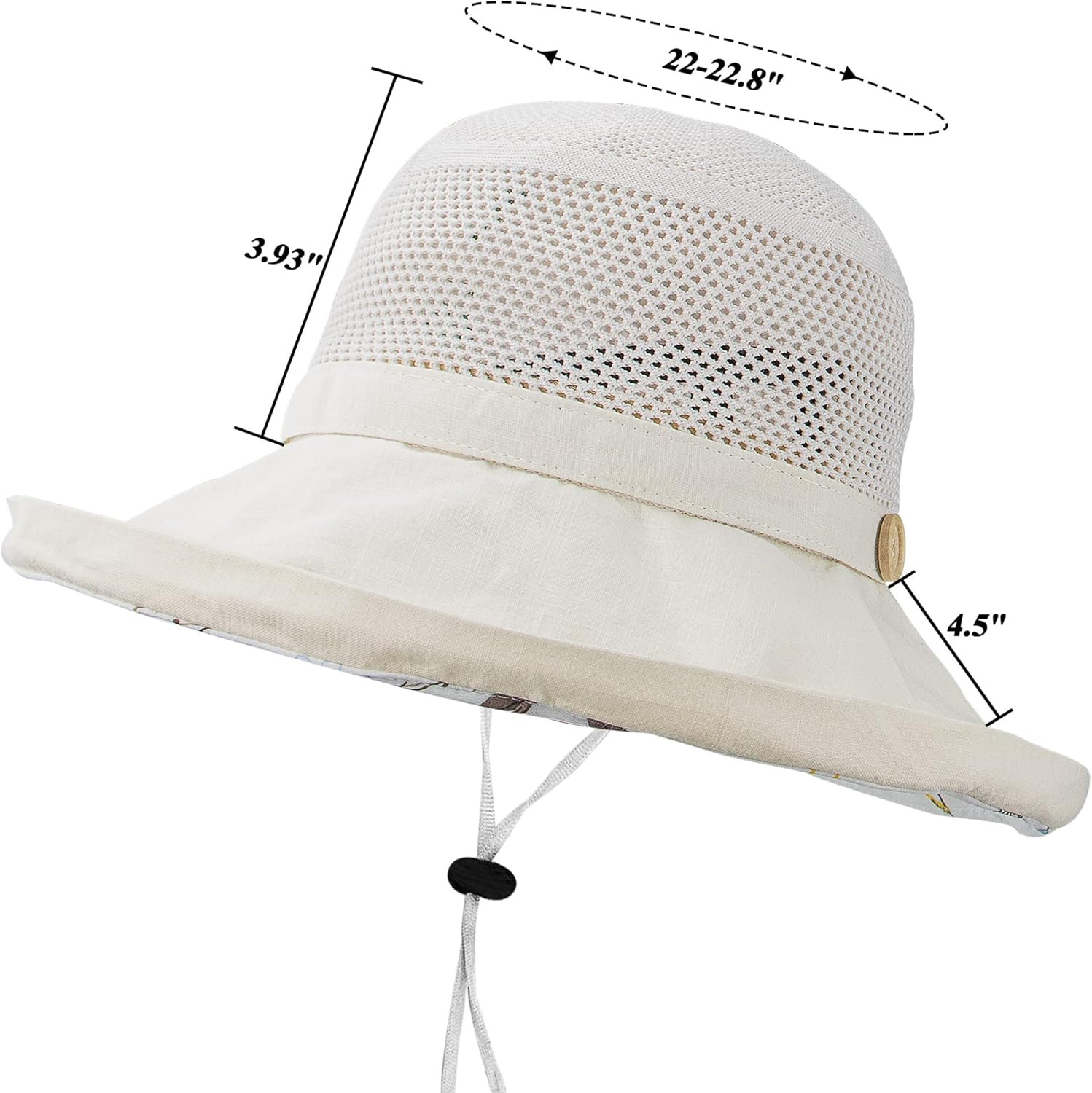 Mesh-Sun-Hats Women's-Foldable-Fishing-Hat Wide-Brim Summer Outdoor UV-Protectio