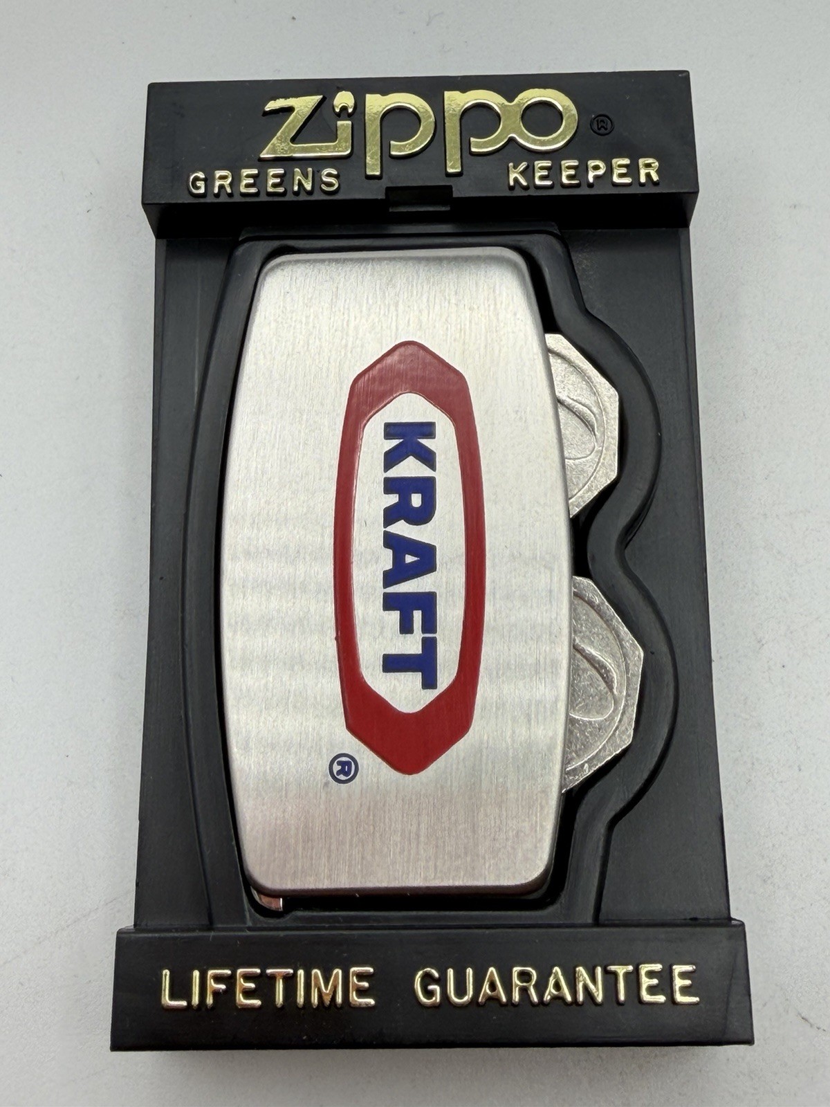 Kraft Logo Advertising Chrome Zippo Greenskeeper Golf Tool New B24