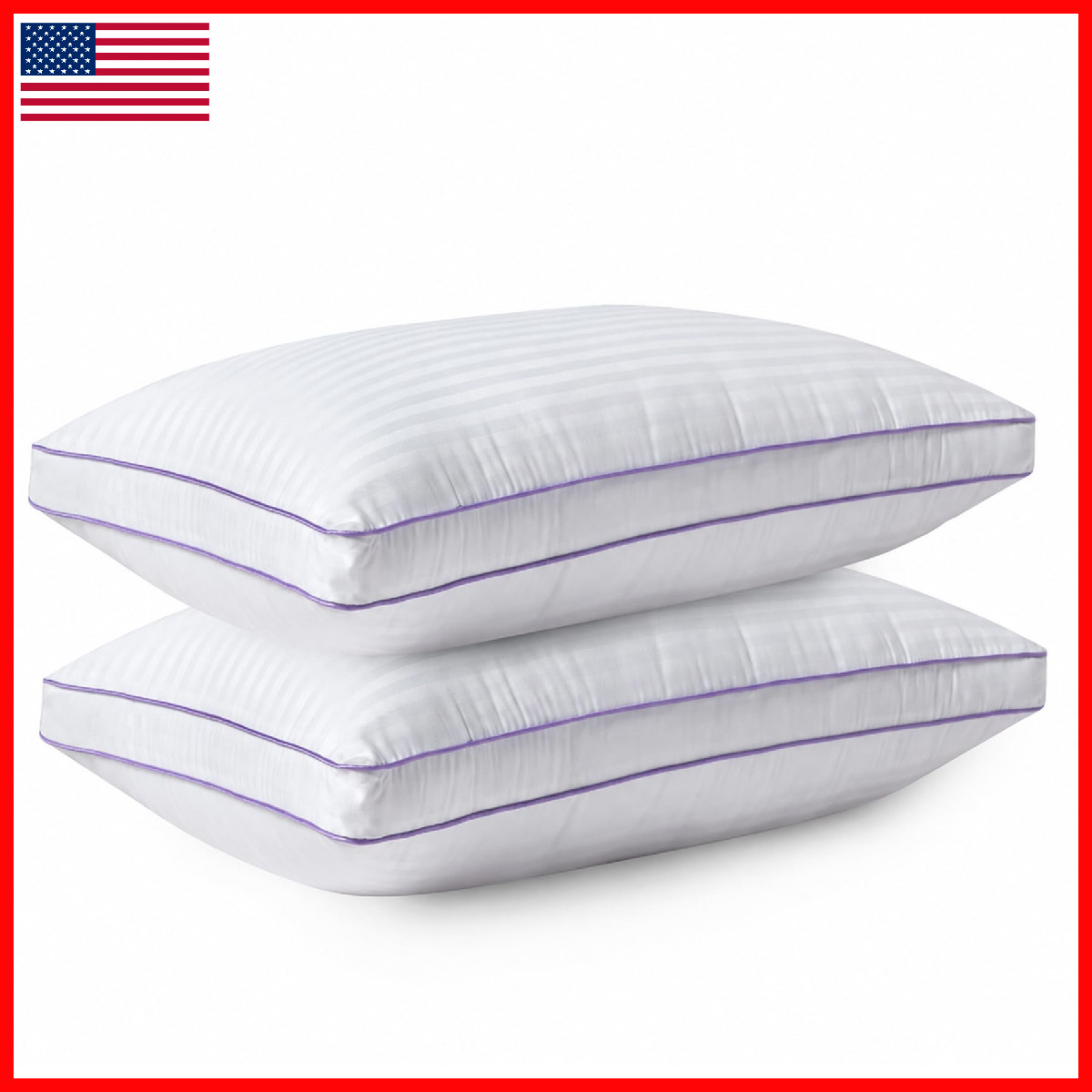Dreamara King Size Pillows Set Of 2 For Sleeping Down Alternative Bed Pillows