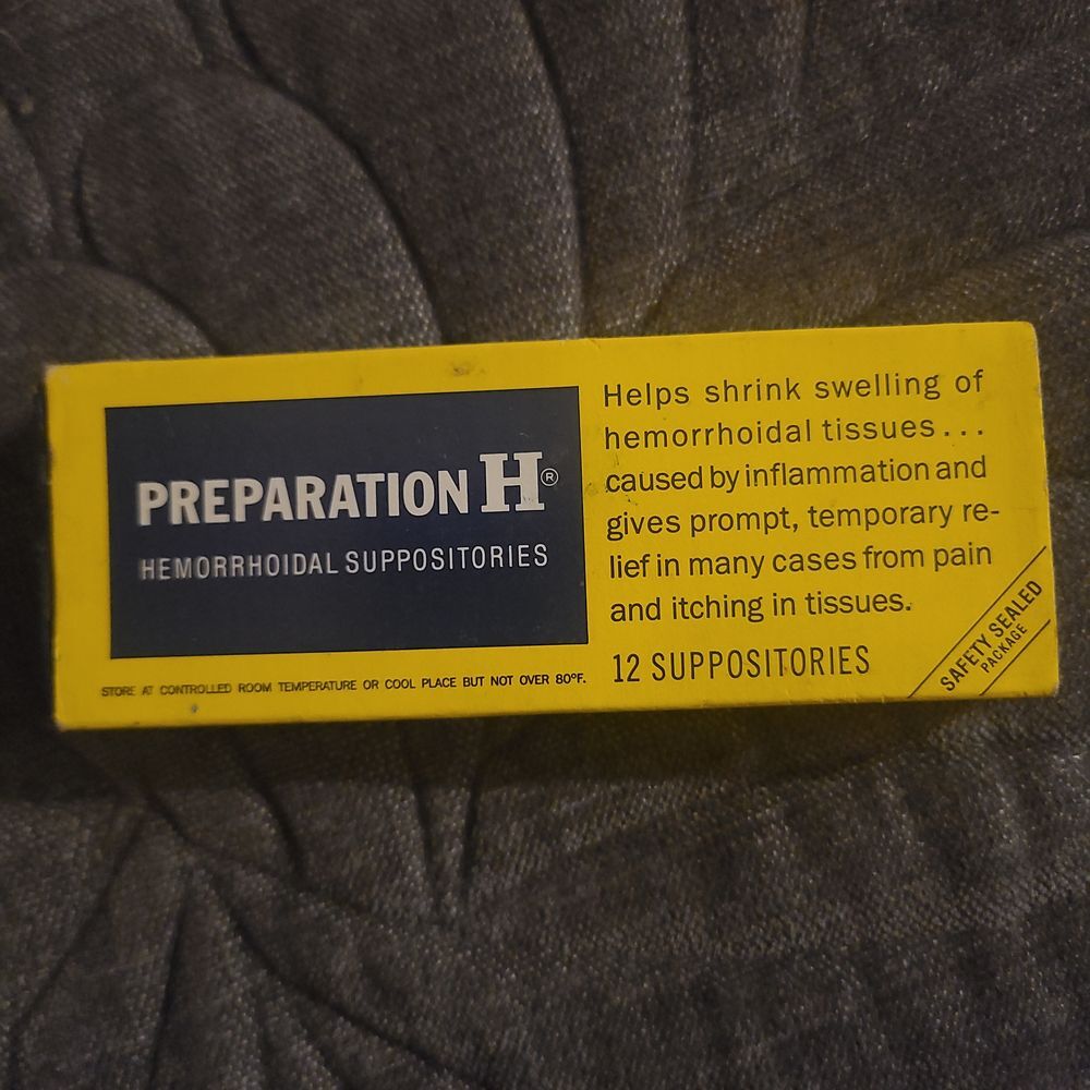 VINTAGE Display item - Preparation H Hemorrhoidal suppositories 8/12 remaining