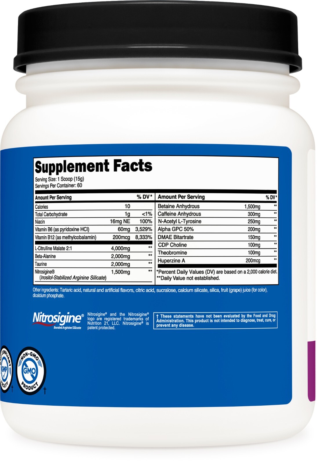 Nutricost Pre-X Xtreme Pre-Workout Complex (Grape) 60 Servings - Great Taste