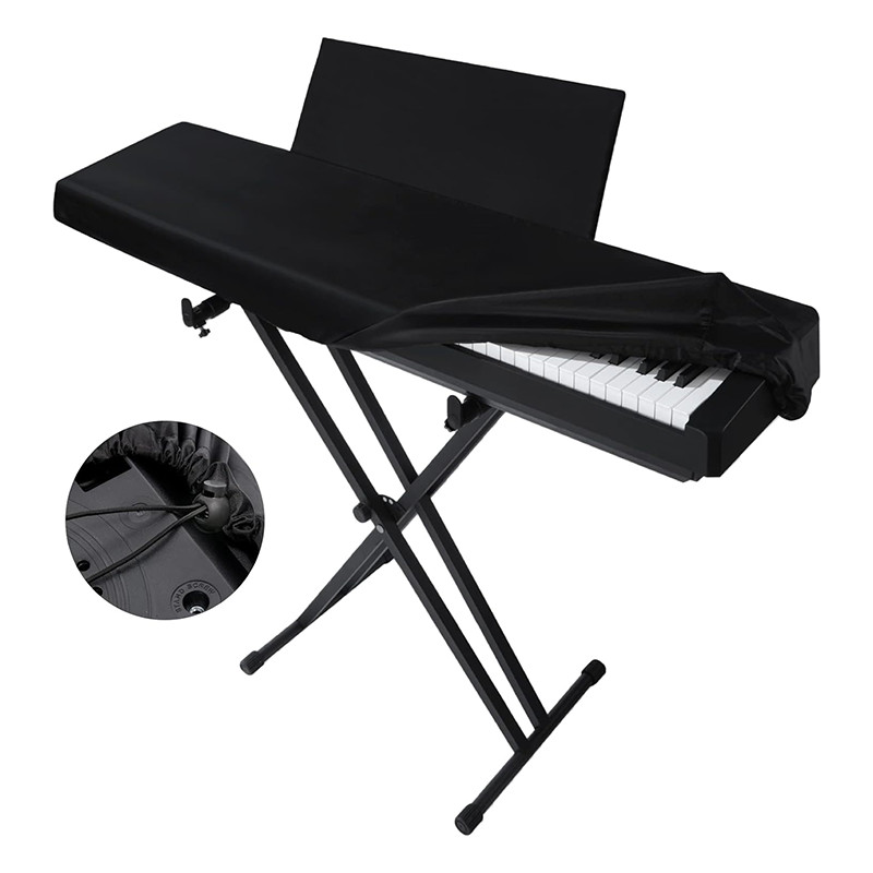 Piano Keyboard Dust Cover for 88 Keys with Full Cover for Music Sheet Stand