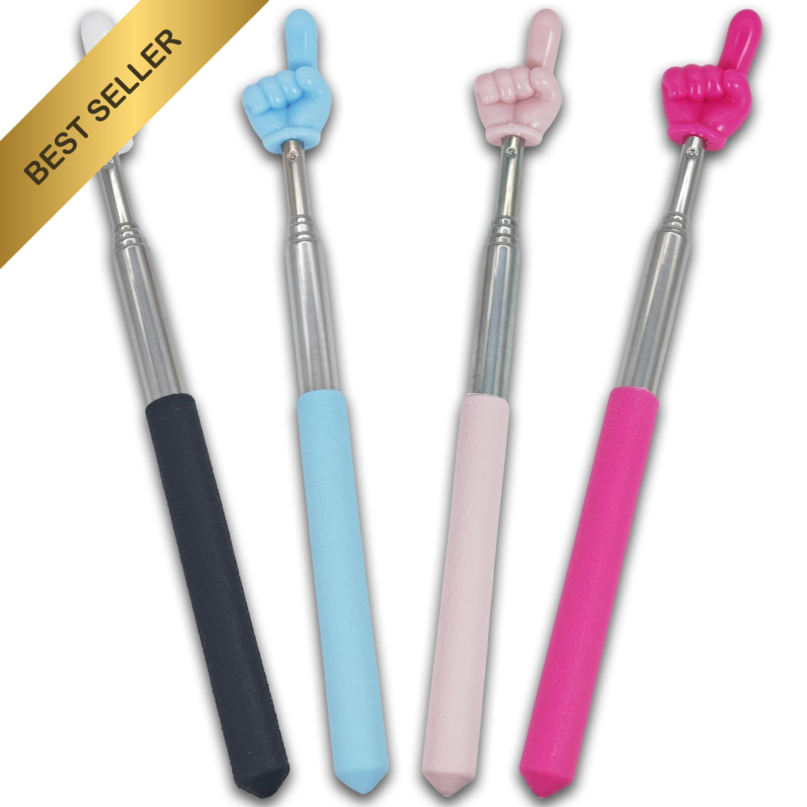 4PCS Telescopic Pointer Stick Retractable Teacher Classroom Reading Pointer