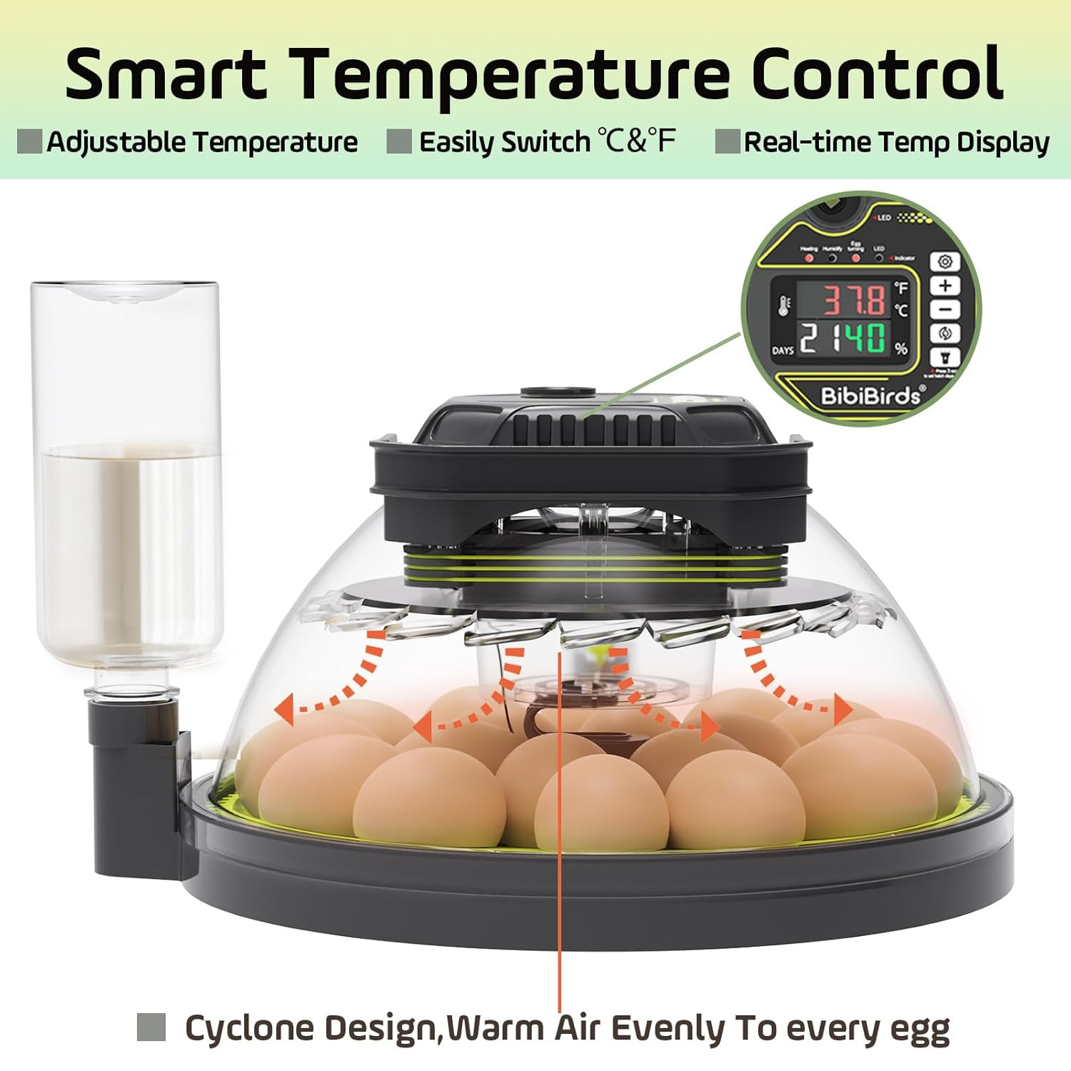Automatic Egg Incubator for Quail, Chicken, Duck, Goose - 18 Eggs Capacity