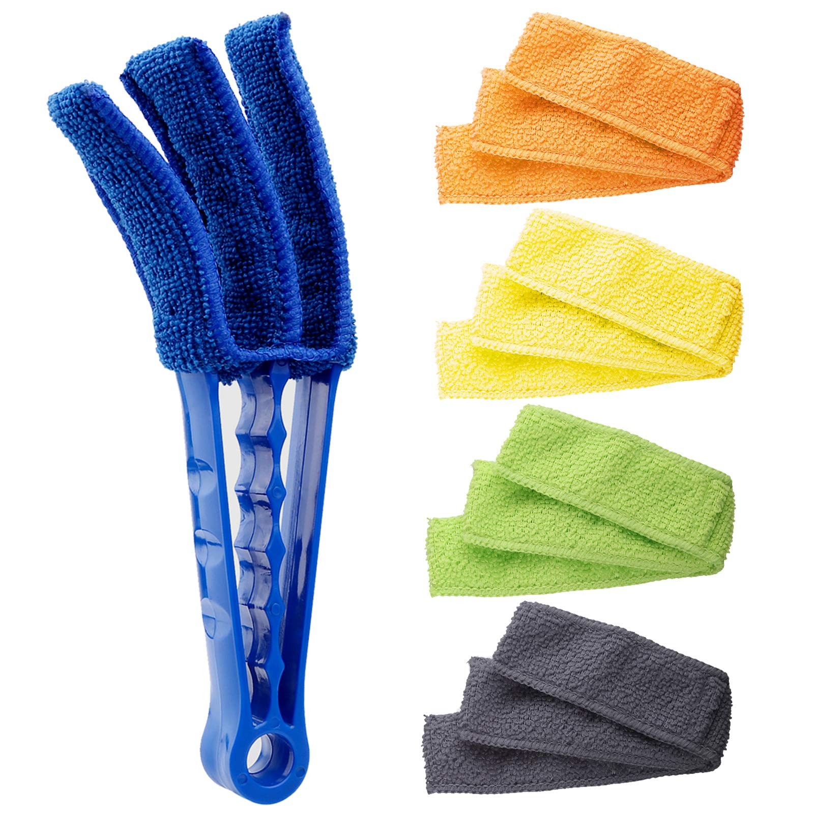 Hiware Window Blind Cleaner Duster Brush with 5 5 Count (Pack of 1), Blue