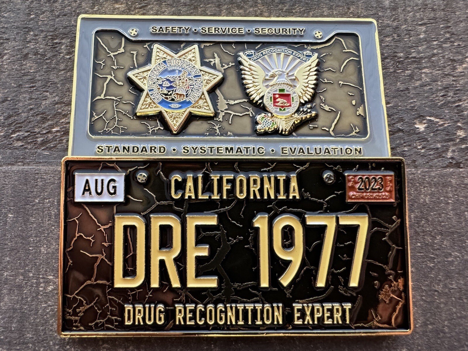 DRE (Drug Recognition Expert) License Plate Challenge Coin