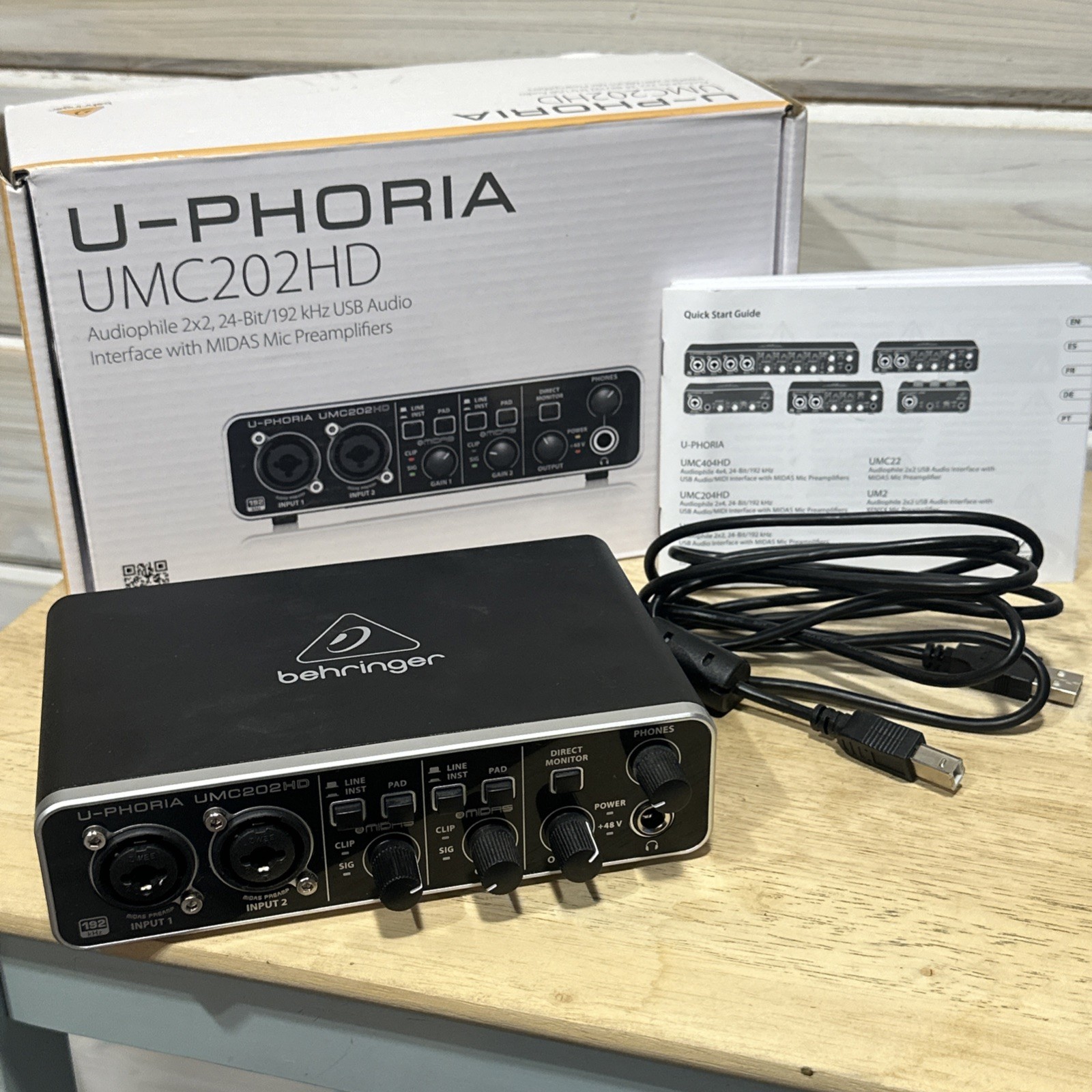 Behringer U‑Phoria UMC202HD USB Audio Interface