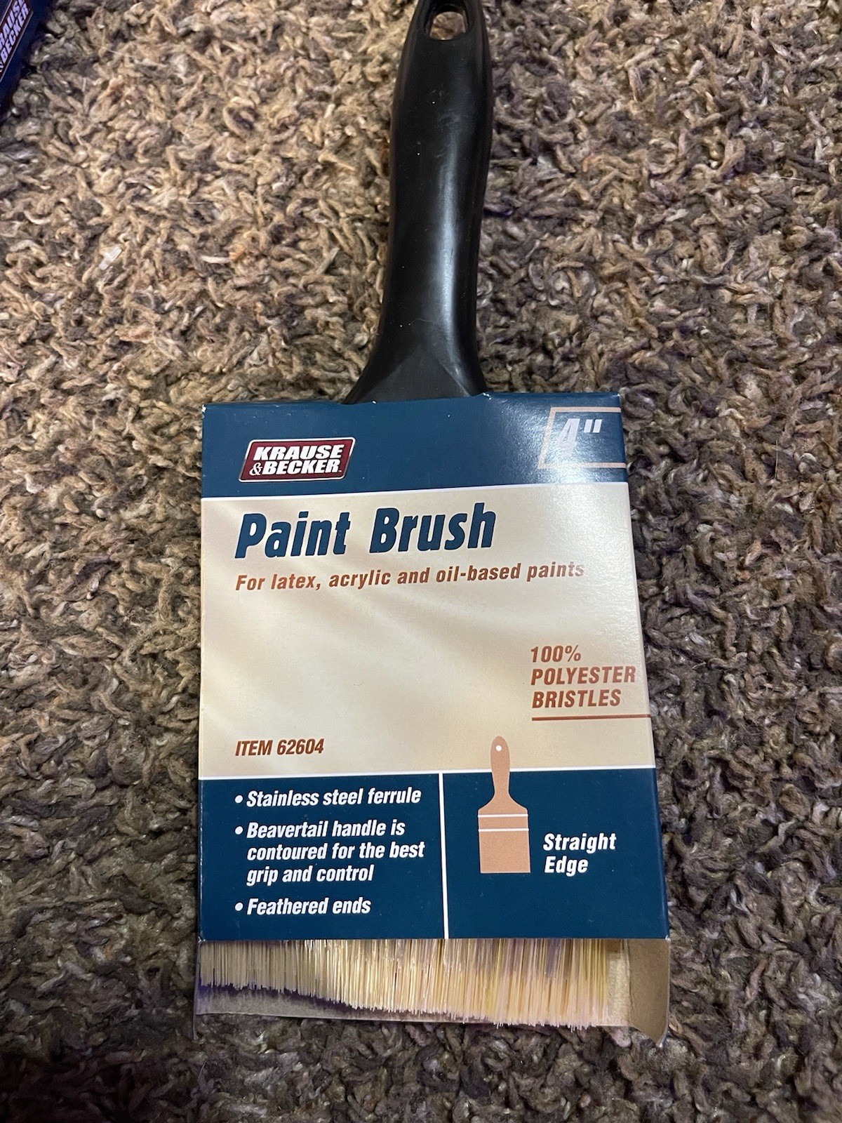 ✅3X✅Krause Becker 4" Inch Inches Paint Brush -Latex/acrylic/Oil Based Paints