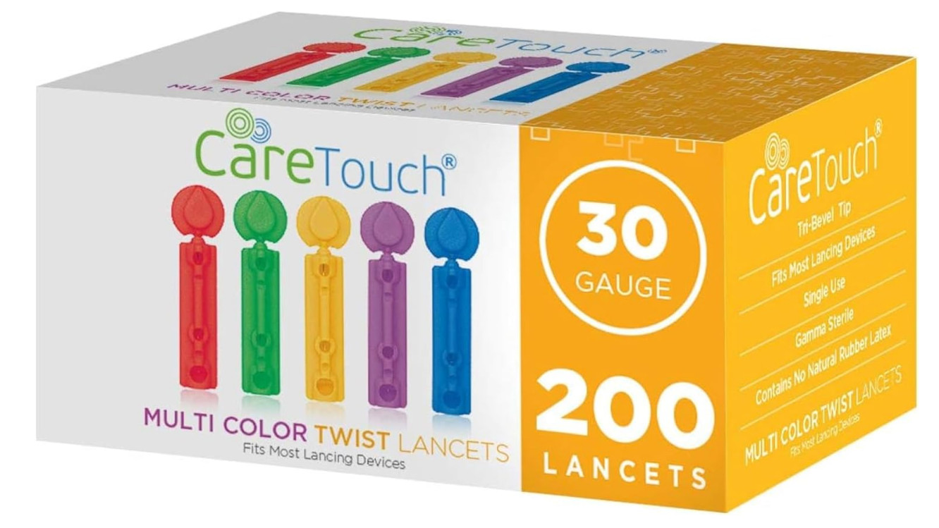 Lancets for Diabetes Testing - Multicolored - 200 Count