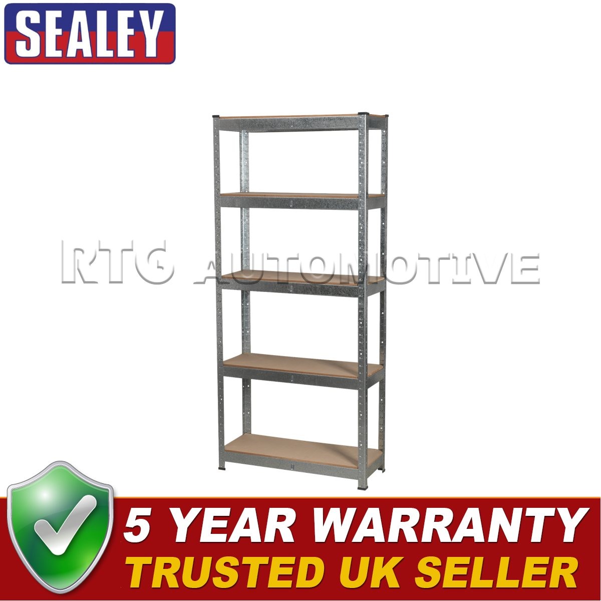 Sealey Racking Unit with 5 Shelves 150kg Capacity Per Level AP6150GS