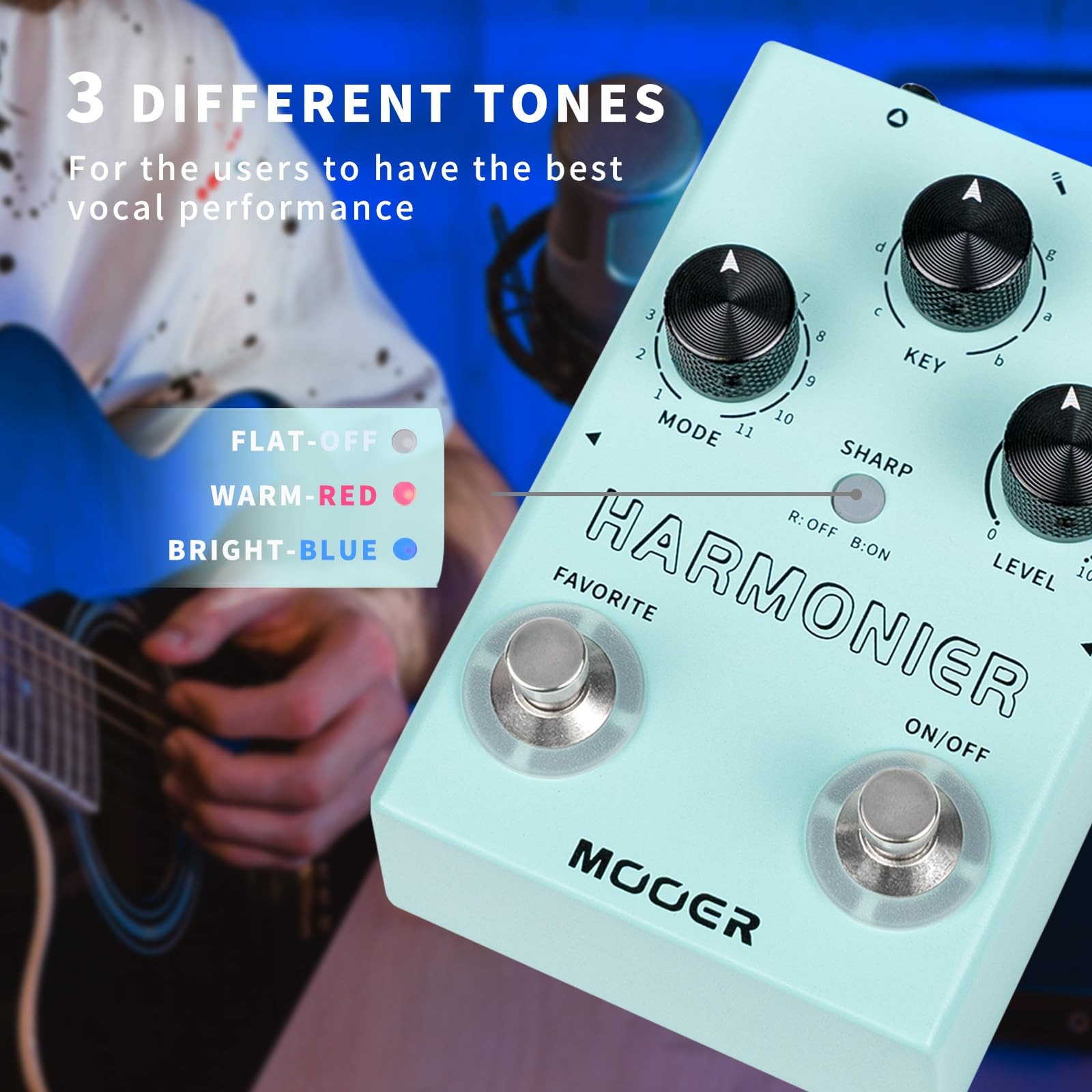 Vocal Effects Processor Pedal for Live Singing, Streaming, and Recording