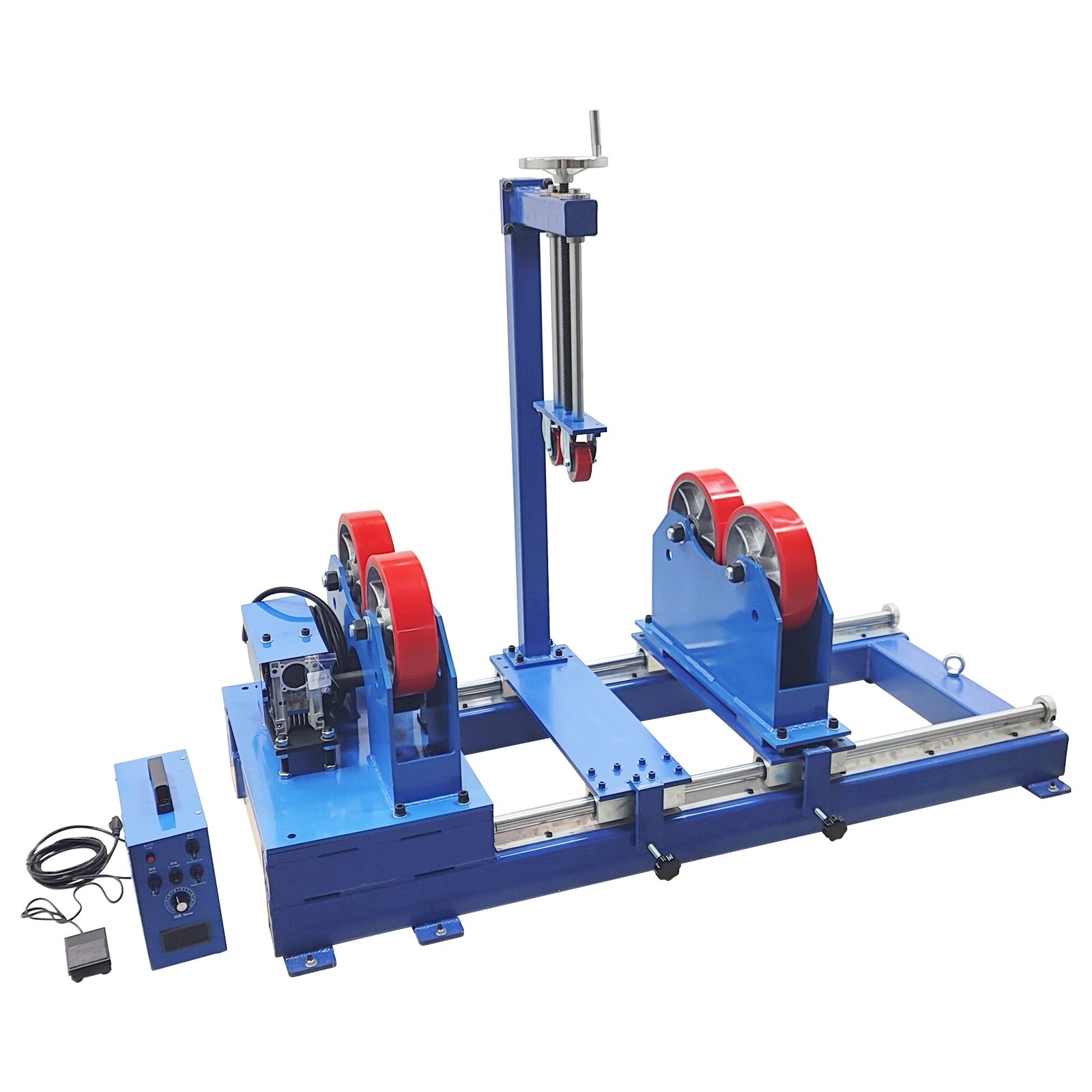 2T 110V Digital Display Welding Turning Roller Tank Sliding Rail and Press Wheel