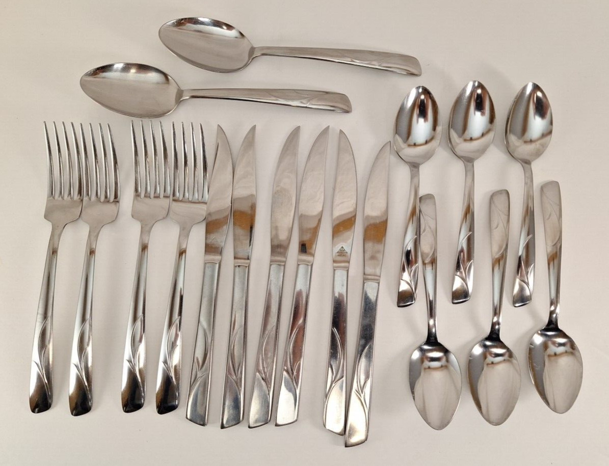 Amere Japan Stainless Steel Flatware Silverware Lot Of 18