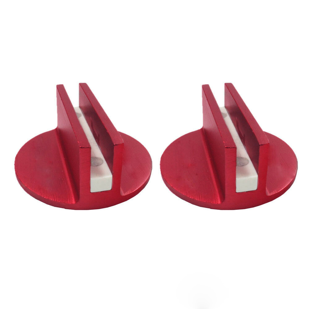Universal 2pcs Magnetic Jack Pad Pinch Weld Frame Rail Adapter Red