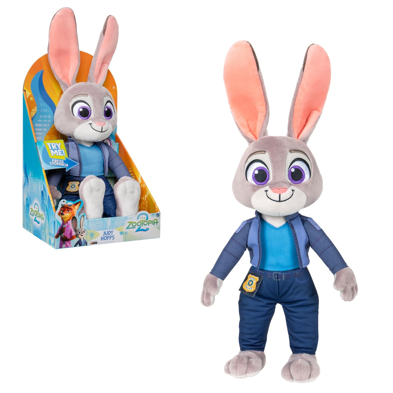 Disney’s Zootopia 2 14” Feature Plush Judy Hopps - 10+ Sounds and Phrases - P...
