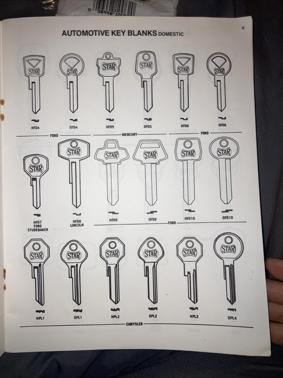 Professional Locksmithing Foley-Belsaw Key Blank Catalog