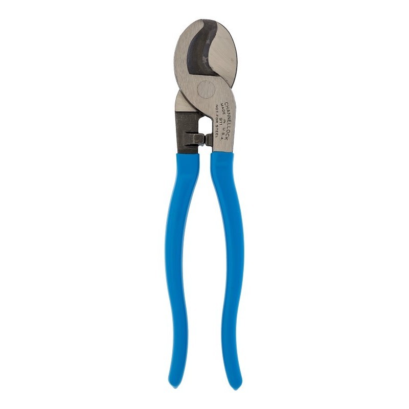 Channellock 911 Cable Cutter, 9-1/2 in OAL, HCS Jaw, Blue Handle, Comfort-Grip H