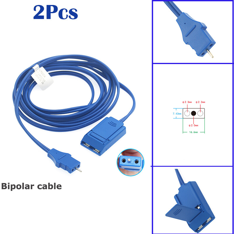 2Pcs ESU Bipolar Plate Negative Plate Cable Medical REM wire Loop Electrocautery